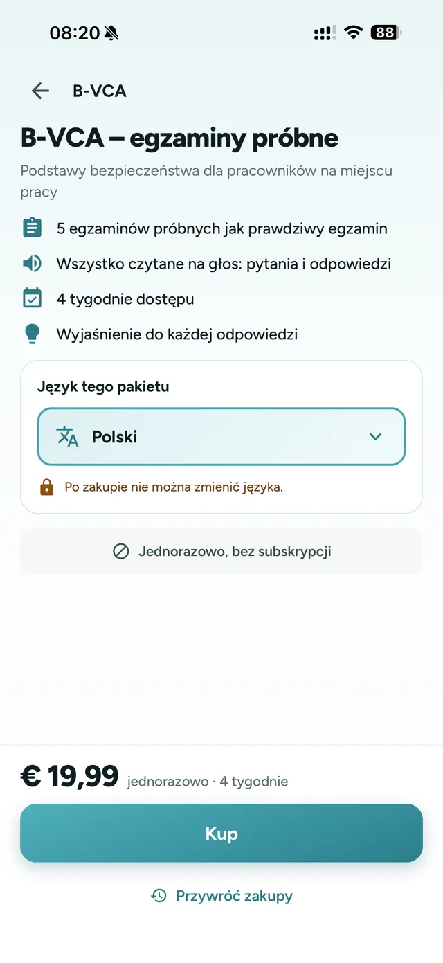 Przegląd pięciu egzaminów próbnych w aplikacji